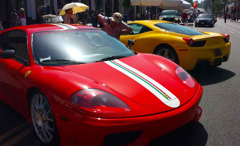 Colorful Ferraris on Colorado