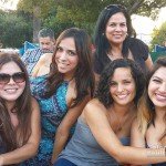 (L-R) Lisa, from Orange, Diana, From Pasadena, Samantha and Elsi, from Orange, and Veronica, from Pasadena, enjoying the music of Pete Escovedo @ Levitt Pavilion - July 27, 2014.