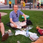 (L-R) Matt, Carl and Thomas enjoying the day at the Old Pasadena Film Festival @ Central Park - July 27, 2014. 