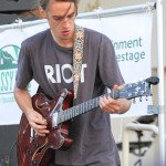 Mac Hill, aka Discomechanic.com opens for Echocell on the side stage, the pre-show Levitt Pavilion’s summer music festival series in memorial park.  (Photo by ©Arlene Karno).