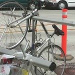 A novel way to park your bike @ Shakespeare in the Parklets - Colorado Boulevard, 2014