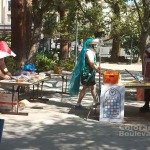 (RtL) Sister Dominia calling Bingo numbers, sister Tootie helping out, and sister Barbie-q preparing for the next round @ SGV Pride -2014