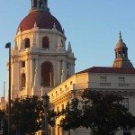 Sunset on Pasadena City Hall (Photo by W.K.)