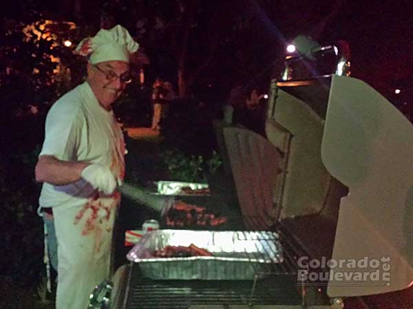 David getting ready to feed the little goblins