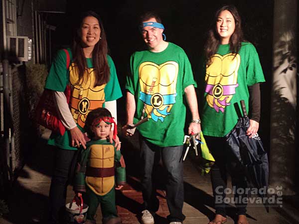 (L to R) Pam and her son Carter, Jeff and Tammy @ Halloween on Madison -2014