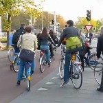 Morning bike rush hour