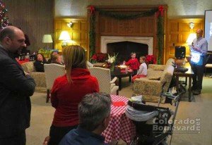 DPNA president Greg Gunther was backed by a hi-tech, state of the art, visual presentation of Pasadena. (Photo - Mike Pashistoran).