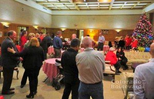 Mayoral candidates Jacque Robinson, Bill Thompson and Terry Tornek, and city councilmen Steve Madison attended the DPNA Christmas Party. (Photo - Mike Pashistoran).