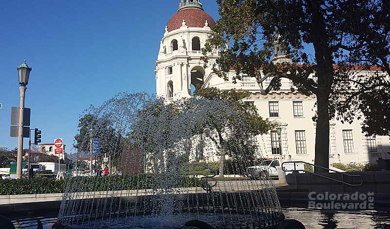 Pasadena city hall on New Year's Day - 2015 (Photo -staff Ⓒ coloradoblvd.net).