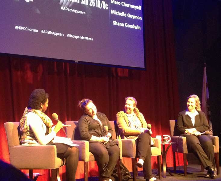“A Path Appears” at KPCC Crawford Family Forum (Photo - Debra Penberthy).