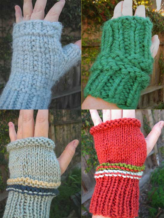 Fingerless mitt patterns (Photo - Robin Southworth).
