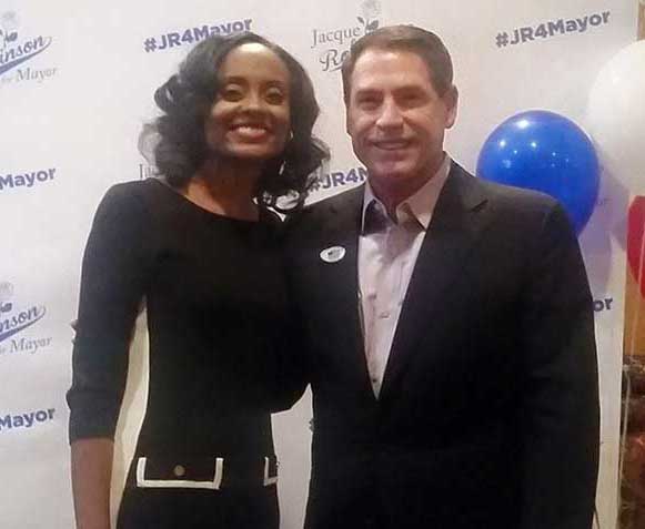 Vice Mayor Jacque Robinson with Councilmember Steve Madison on Election night (Photo- Facebook)