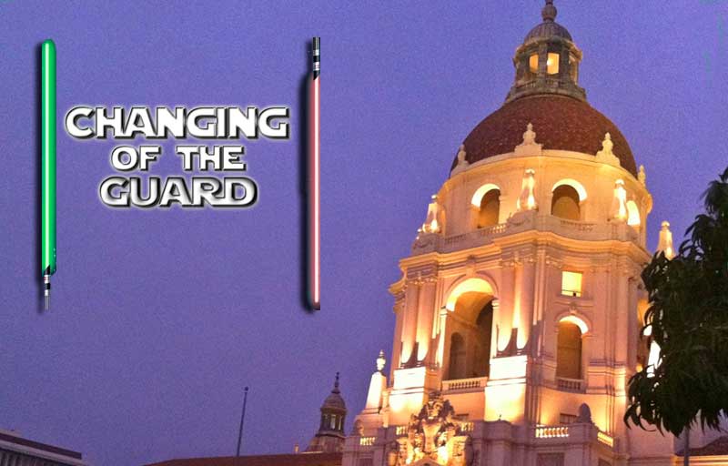 Changing of the guard at City Hall