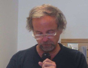 M. Frankel reading at Moonday Poetry Flintridge Bookstore, La Canada.