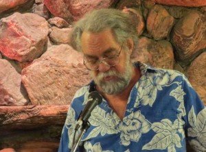 G. Murray Thomas reading his poetry at Bolton Hall