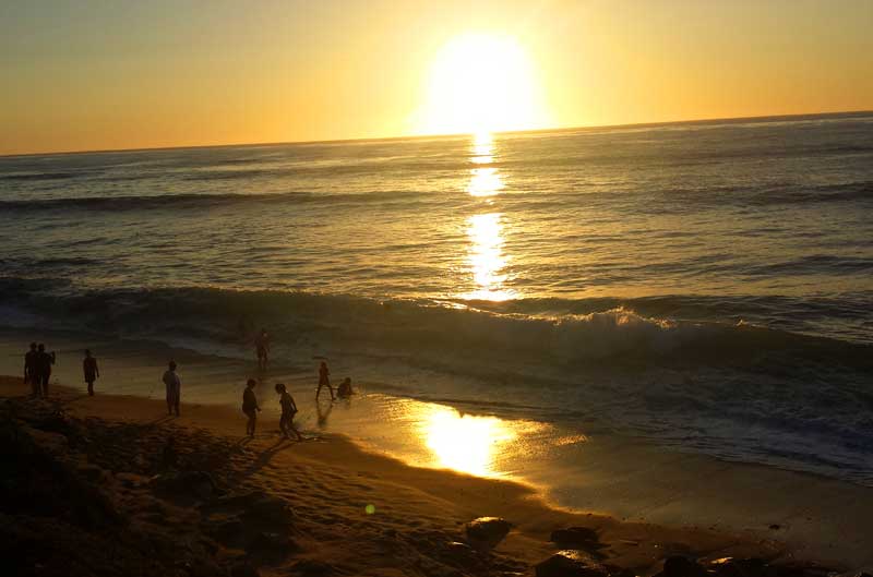 Sunset at La Jolla Beach, San Diego (Photo - Staff).