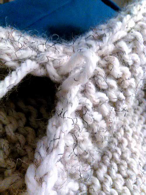 Seaming the sleeves (Photo - Robin Southworth).