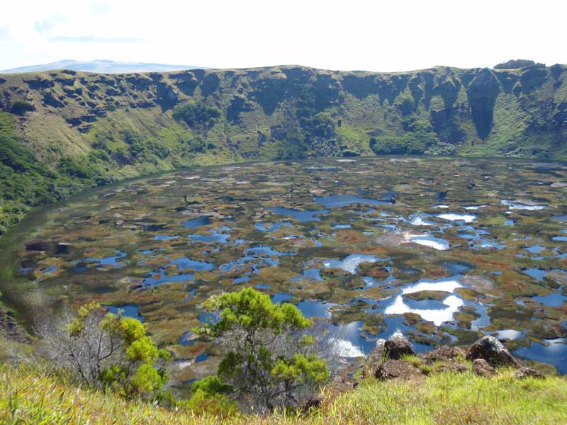 Inside Rano Kau at Orongo View toward Antartica (Photo - William O’Daly).