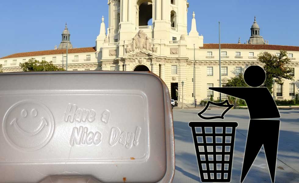 Time to Ban Polystyrene in Pasadena (Photo - Coloradoblvd.net Graphic Department).